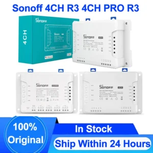 SONOFF 4CH R3 & 4CH PRO R3 4 Gang Wifi Smart Switch with RF Control self-locking interlock inching 3 Working Mode eWelink APP (Copy)