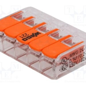 Quick splice; 221; 32A; 450V; for cable; spring clamp; 0.2÷4mm2