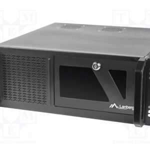 Enclosure: ATX server; Standard: 19"; 4U; black; Z: 117mm; X: 430mm