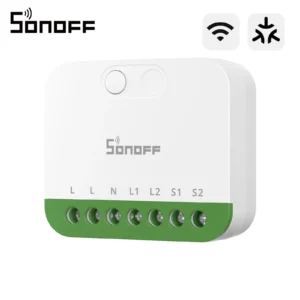 SONOFF MINI-2GS MINI DUO 2-Gang Matter Over WiFi Smart Switch Dual-Load Control Detach Relay Mode Supports External Switch Works with Alexa Google Home