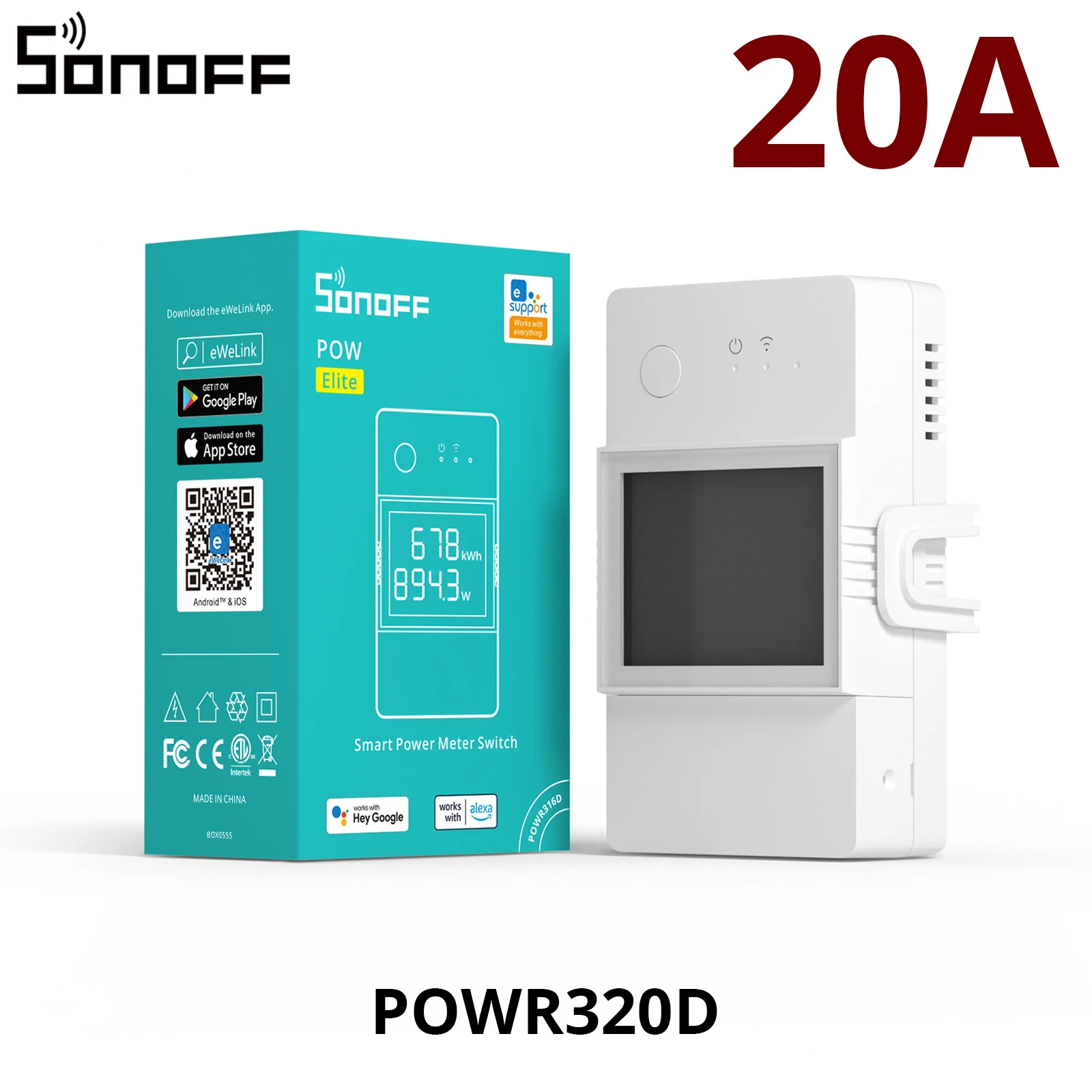 SONOFF POW Elite 16A/20A Smart Power Meter switch with LCD Display, ESP32 Chip, Fast Coupling in 14 Seconds, Remote Control by eWeLink and Google Home - Image 10