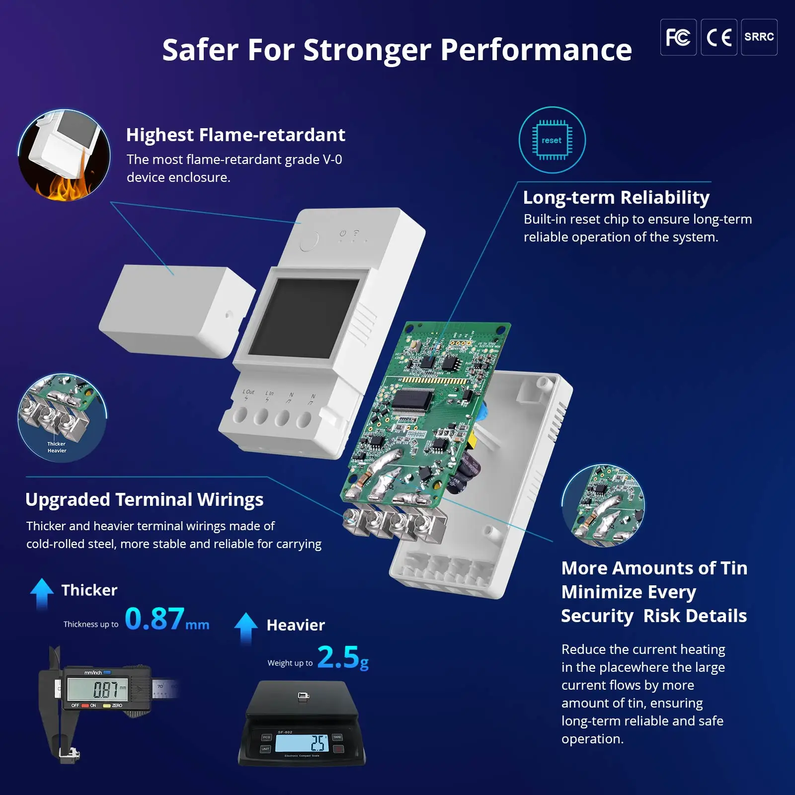 SONOFF POW Elite 16A/20A Smart Power Meter switch with LCD Display, ESP32 Chip, Fast Coupling in 14 Seconds, Remote Control by eWeLink and Google Home - Image 4