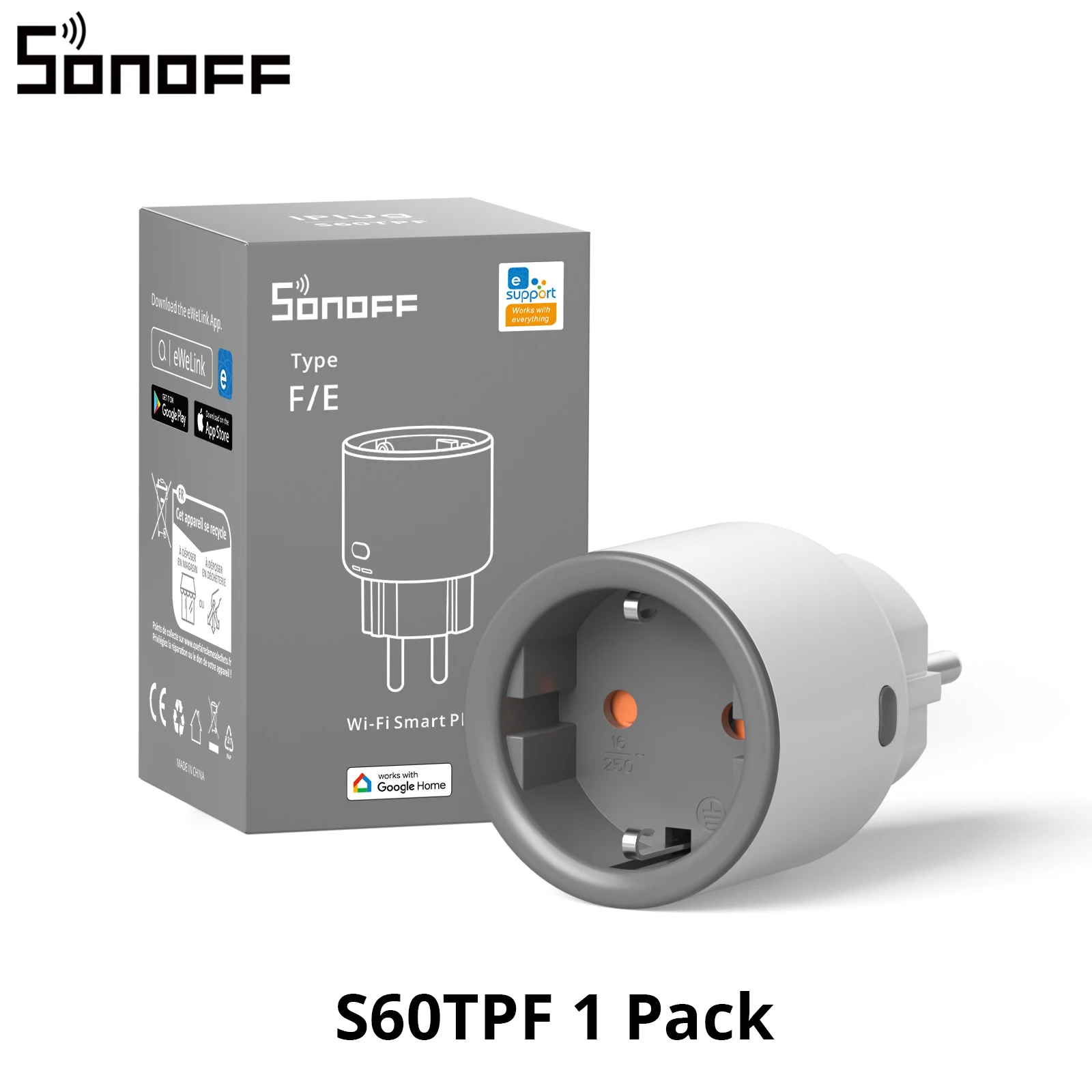 SONOFF S60TPF Wi-Fi Smart socket 16A-Overload Protection App Remote Control Smart Scenes compatible with Alexa Google Home & IFTTT - Image 9