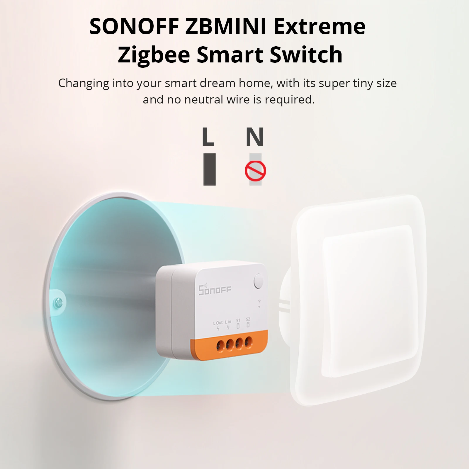 SONOFF ZBMINIL2 Extreme ZigBee Switch No Neutral Wire Required Smart Home Two-Way Control Works with Alexa Google Home Required Zigbee Hubs - Image 2