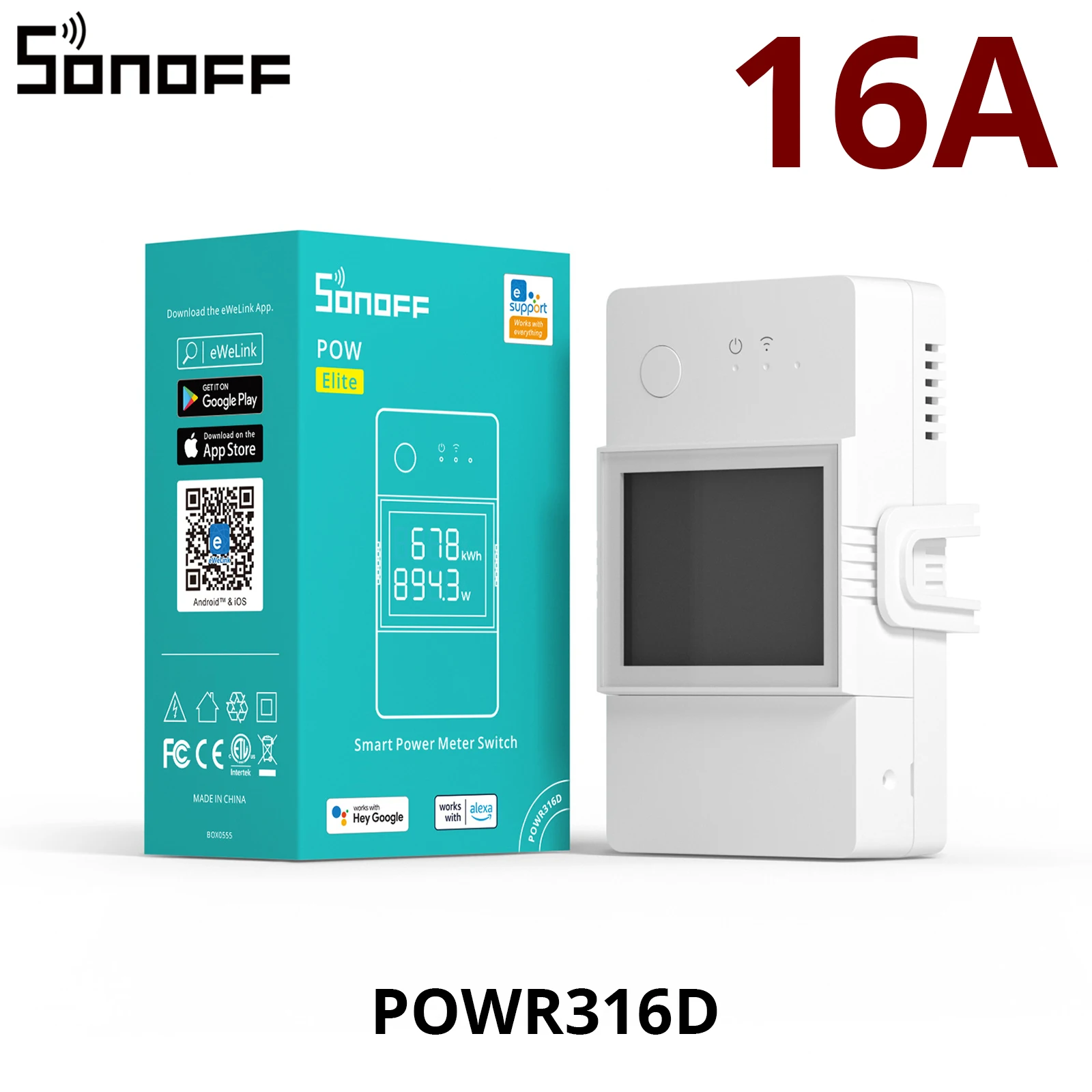 SONOFF POW Elite 16A/20A Smart Power Meter switch with LCD Display, ESP32 Chip, Fast Coupling in 14 Seconds, Remote Control by eWeLink and Google Home - Image 9