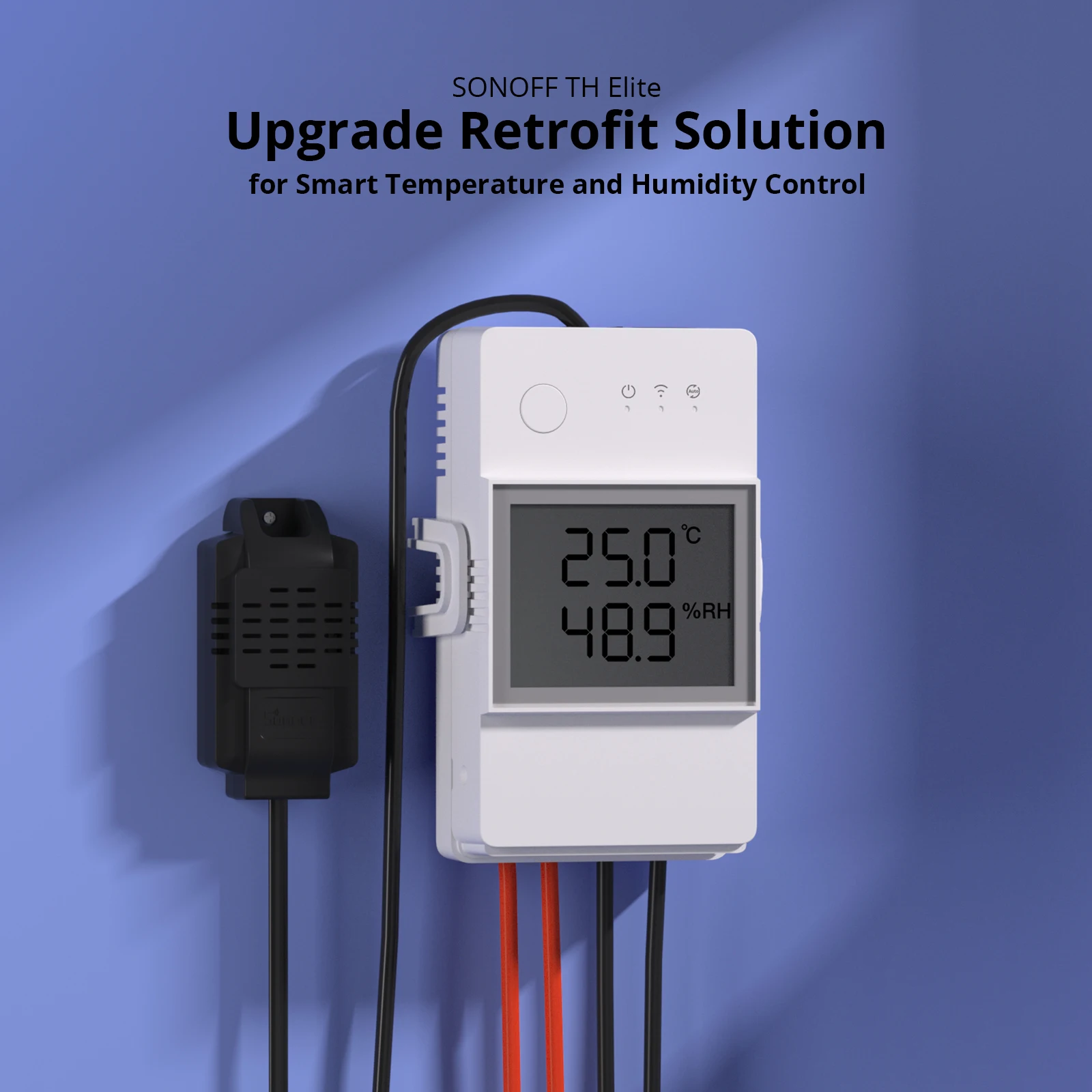 SONOFF TH Elite 16A/20A Smart Temperature & Humidity WiFi Switch Dry Contact Real Time Monitoring via eWeLink Alexa Google – Image 2
