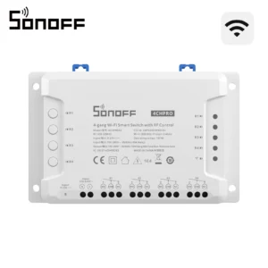 SONOFF 4CHPROR3 4 Gang 433Mhz RF Smart Switch Interlock Self-Locking Inching Modes Remote Control via eWeLink APP Alexa IFTTT