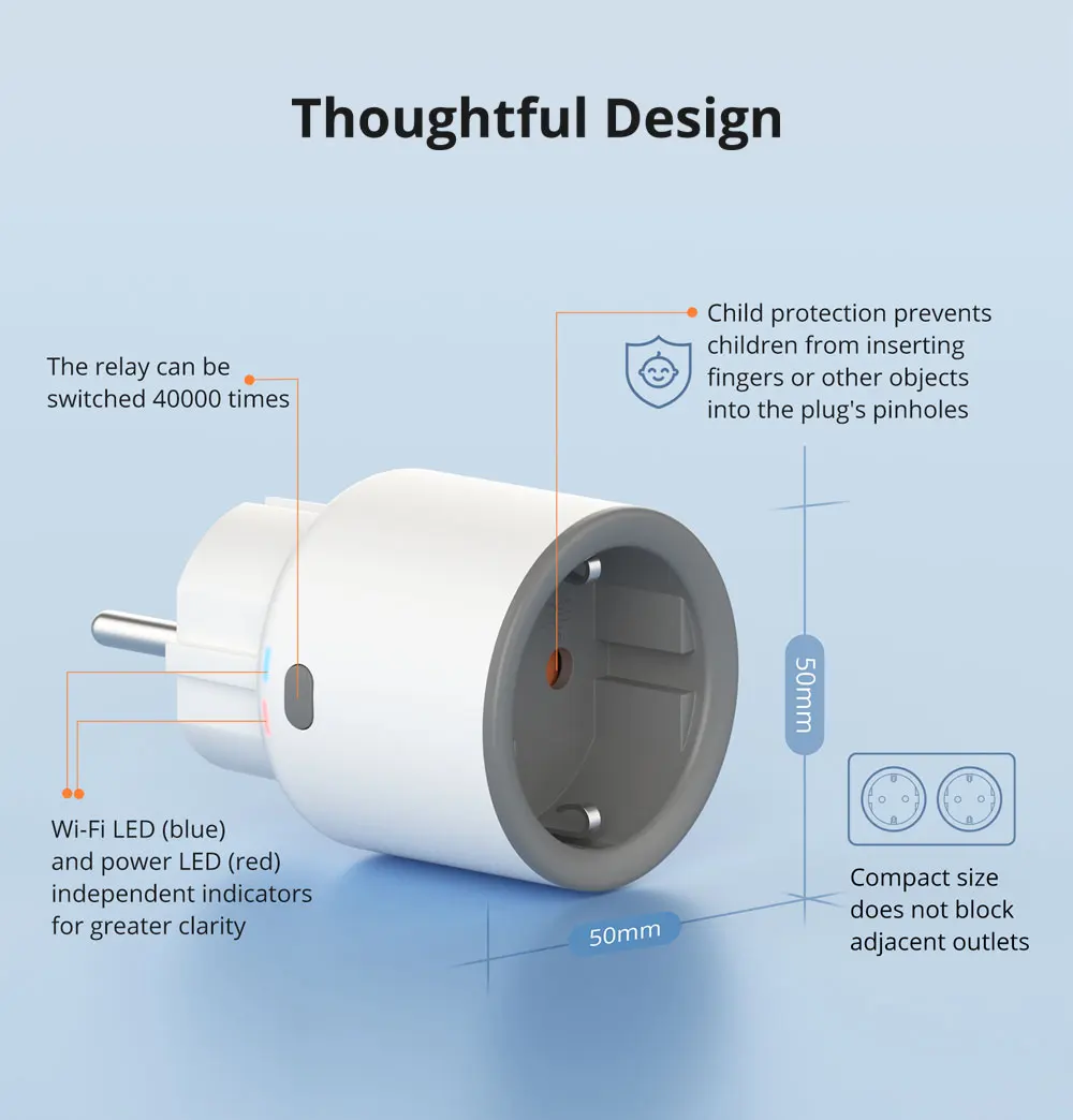 SONOFF S60TPF Wi-Fi Smart socket 16A-Overload Protection App Remote Control Smart Scenes compatible with Alexa Google Home & IFTTT - Image 12