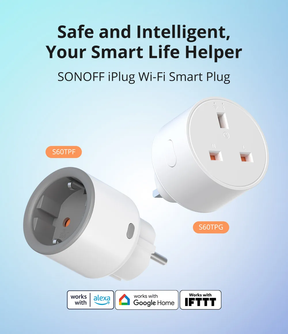 SONOFF S60TPF Wi-Fi Smart socket 16A-Overload Protection App Remote Control Smart Scenes compatible with Alexa Google Home & IFTTT - Image 10