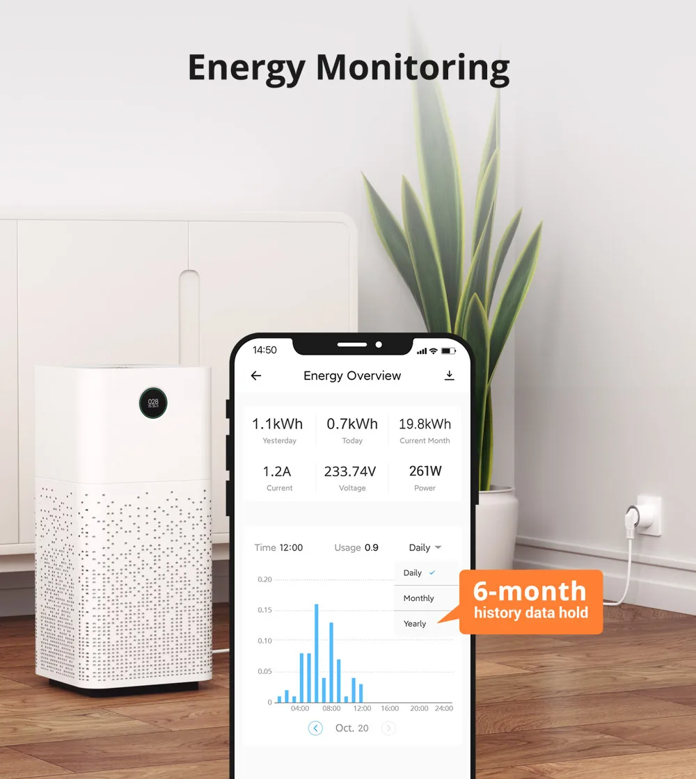SONOFF S60TPF Wi-Fi Smart socket 16A-Overload Protection App Remote Control Smart Scenes compatible with Alexa Google Home & IFTTT - Image 16