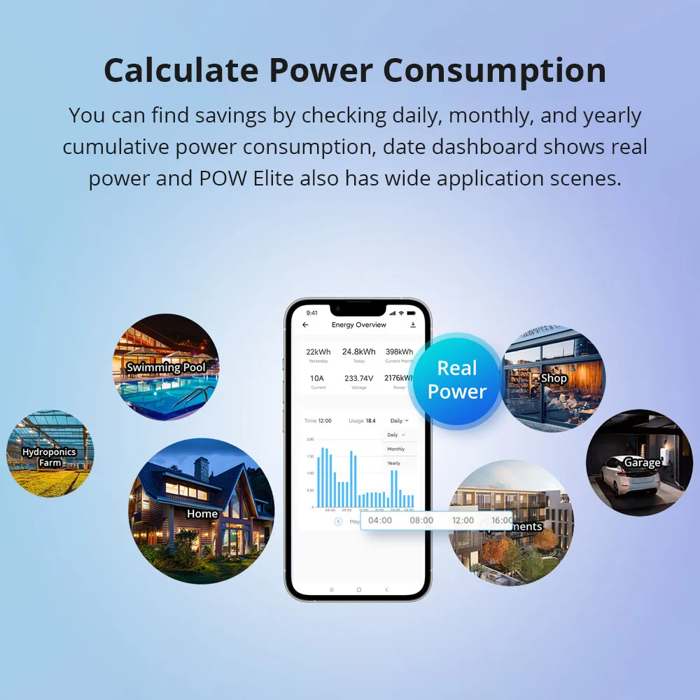 SONOFF POW Elite 16A/20A Smart Power Meter switch with LCD Display, ESP32 Chip, Fast Coupling in 14 Seconds, Remote Control by eWeLink and Google Home - Image 18