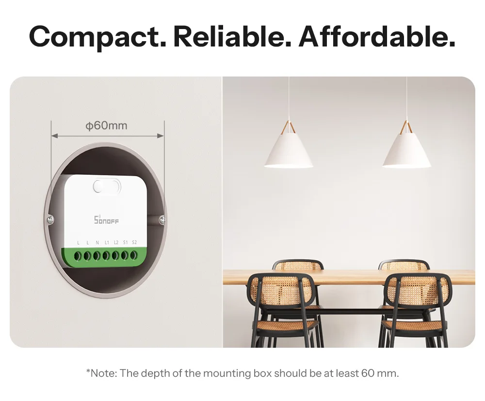 SONOFF MINI-2GS MINI DUO 2-Gang Matter Over WiFi Smart Switch Dual-Load Control Detach Relay Mode Supports External Switch Works with Alexa Google Home – Image 12