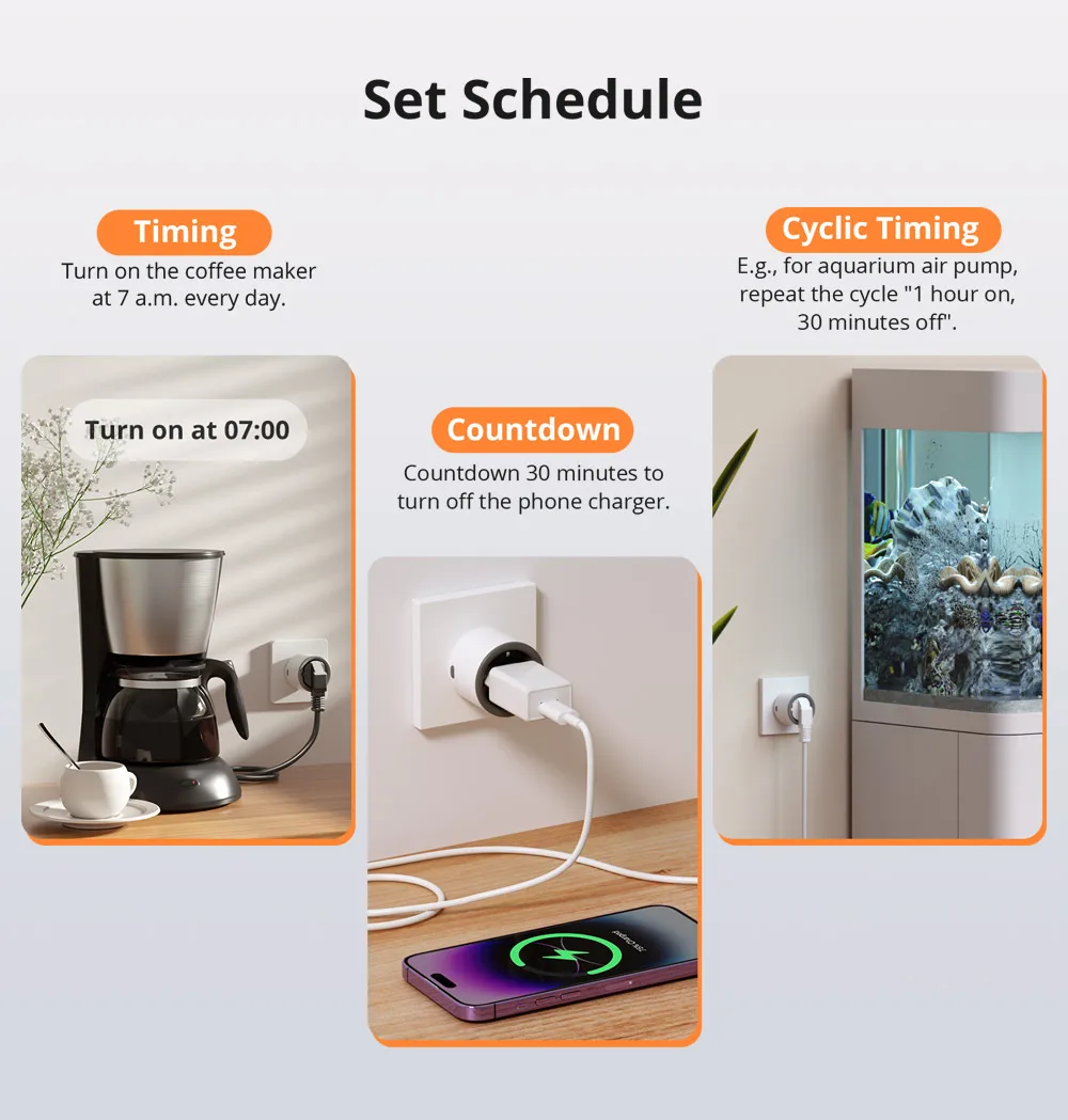 SONOFF S60TPF Wi-Fi Smart socket 16A-Overload Protection App Remote Control Smart Scenes compatible with Alexa Google Home & IFTTT - Image 15
