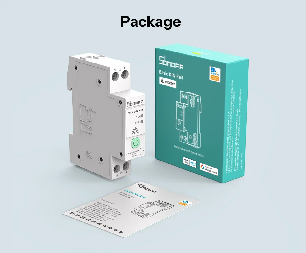 SONOFF BASIC-1GSP single-channel hat rails switch with Matter via WiFi remote control energy consumption monitoring, overload protection, supports currents up to 32A - Image 24
